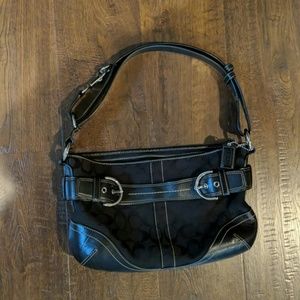 Coach signature east/west shoulder bag